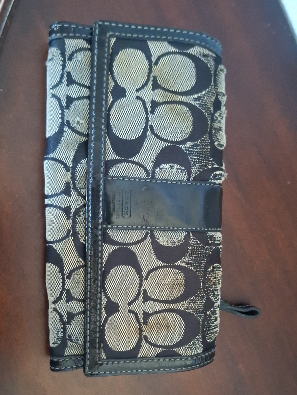 Coach Men's Signature Canvas Black Wallet